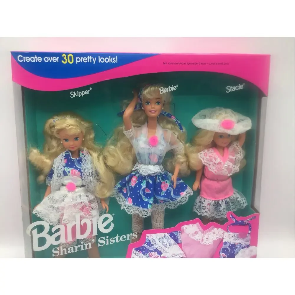 Barbie Sharin Sisters Gift Set 1992 Mattel 10143 Skipper Stacie Dolls NIB New